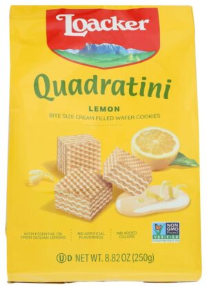 Loacker Quadratini Lemon Creme-Filled Wafers 8.82oz 6ct